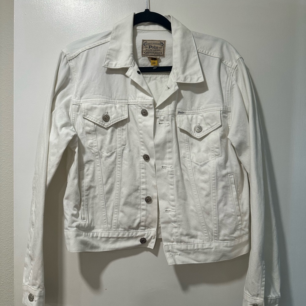 Polo by Ralph Lauren White Denim Trucker Jacket - Picture 4 of 4